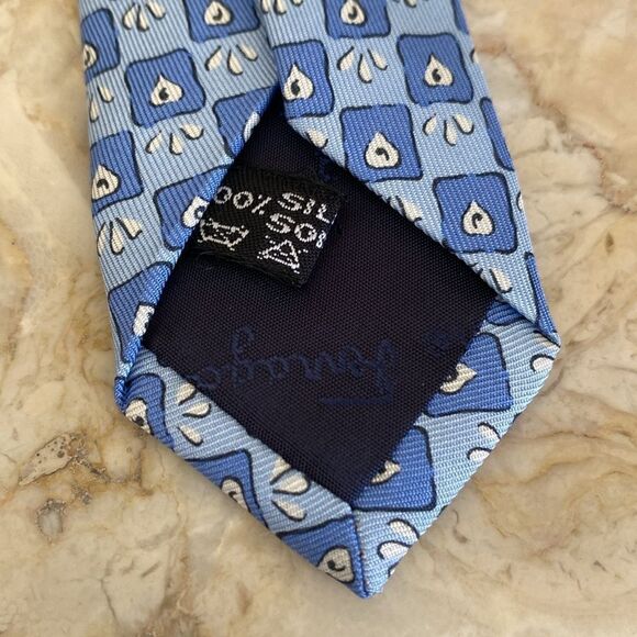 Salvatore Ferragamo 100% Silk Print Tie - Picture 10 of 11